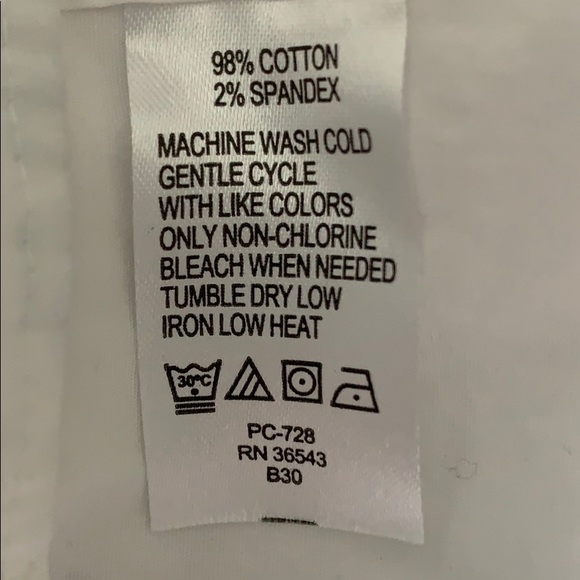 Izod white button down collared blouse size Large - Picture 8 of 8